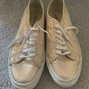 SUPERGA sparkly gold sneakers